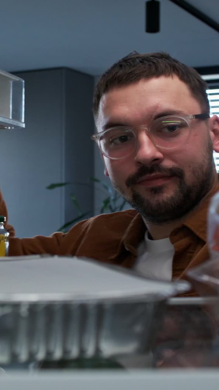 Person preparing food in kitchen