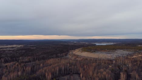 drone footage from stråssa mining area with landscape view
