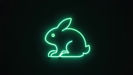neon rabbit sign