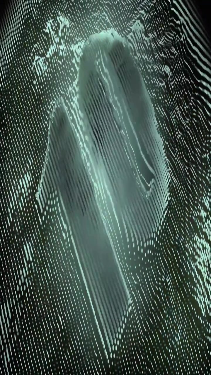 Digital Countdown Timer with Abstract Particle Wave Effect