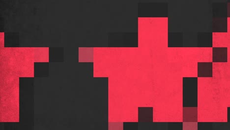 patrón de cuadrícula pixelado rojo y negro