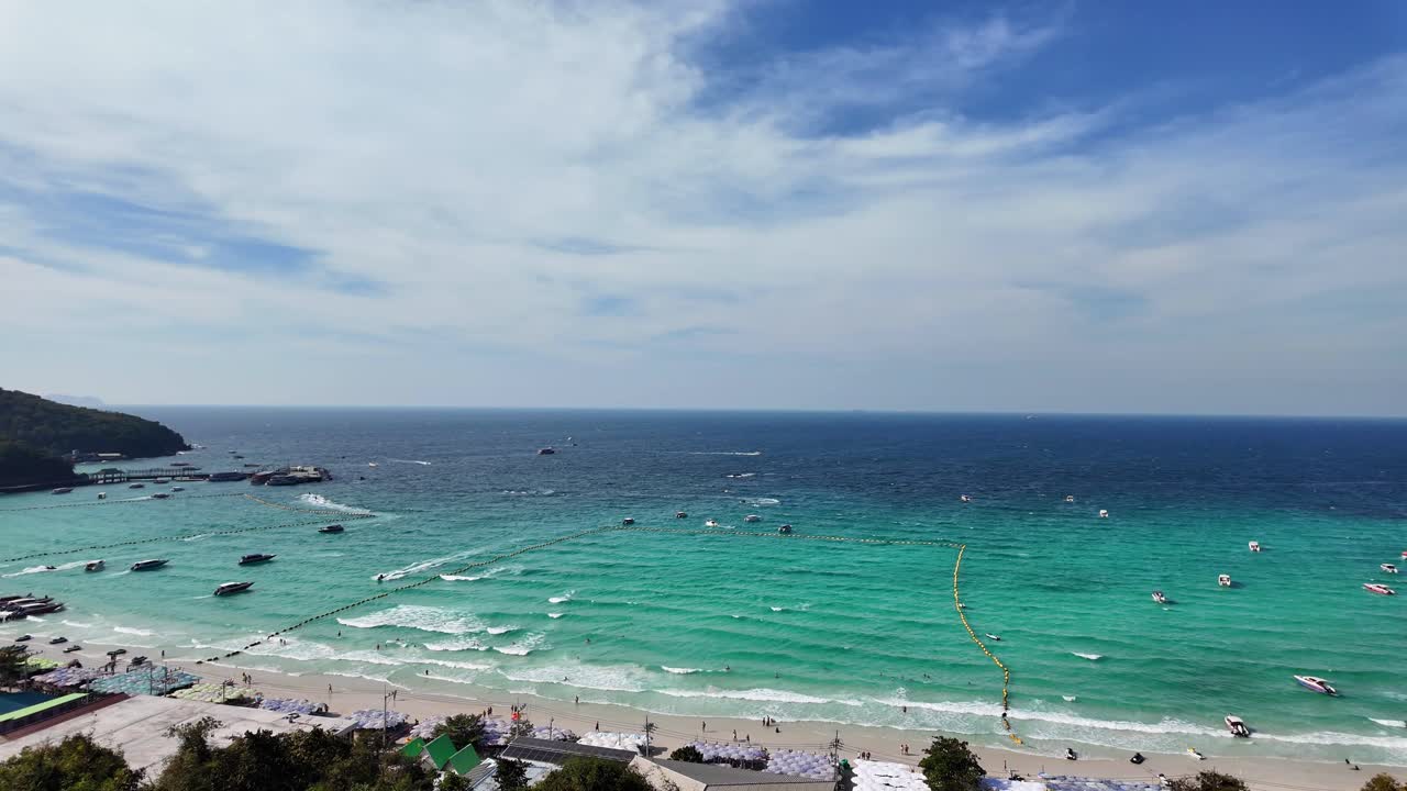Thailand Tien beach Koh Larn island blue turquoise ocean water viewpoint landscape Southeast Asia