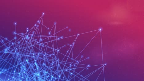 connected nodes and lines animated