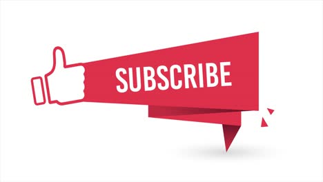 like and subscribe animation with thumbs up icon. for social media, vlog or other use. 4k