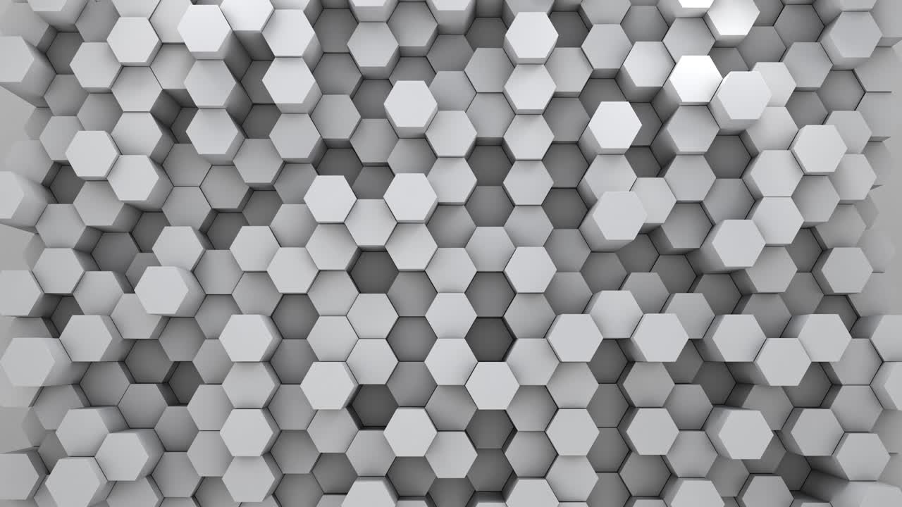 tubo hexagonal monocromático abstracto bucle de fondo oscilante