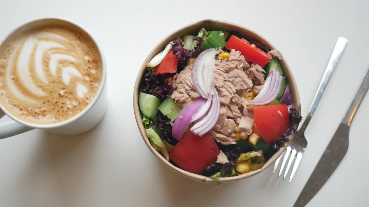 Tuna Salad and Latte