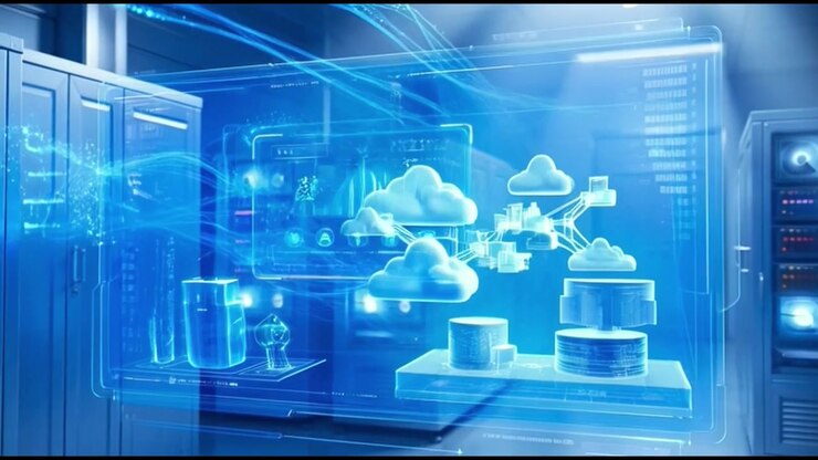 Digital Data Visualization and Cloud Computing Interface in Server Room