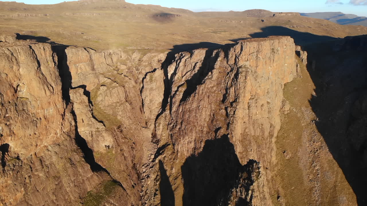 Aerial View of a Mountain Cliff Landscape