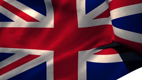 union flag waving against white background