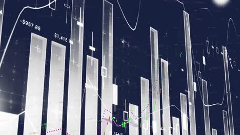 Animación-Del-Procesamiento-De-Datos-Estadísticos-Y-Financieros-Sobre-Fondo-Azul