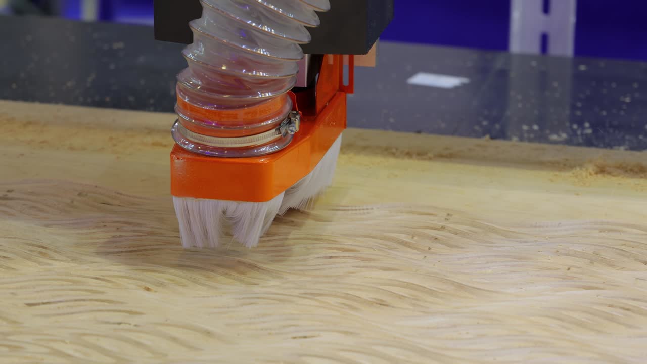 CNC woodworking wood processing machine, modern technology in the industry.