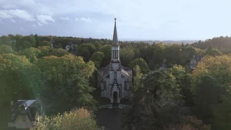 sacred heart church at bagnoles de l'orne, normandy in france