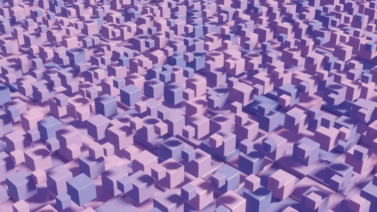 3d 렌더링 다채로운 요소를 가진 추상적인 애니메이션 배경, 시엄리스 루프, 현대적인 만족스러운 3d 애니메이션