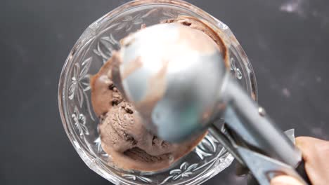 chocolate ice cream scoop