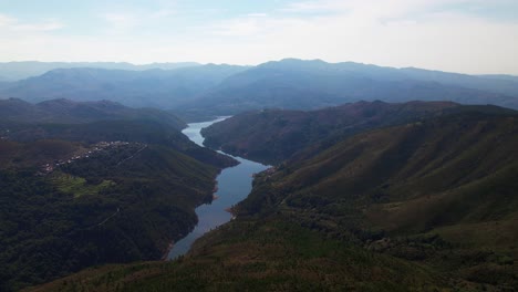 mountain valley and hills in portugal