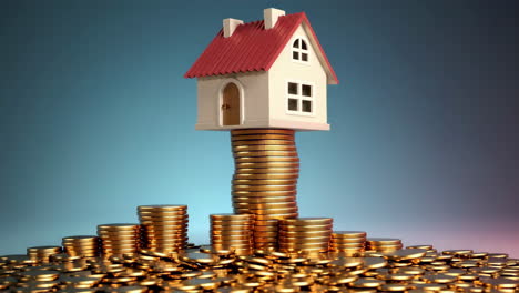 house on a stack of coins