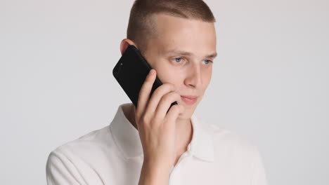 young man talking on the phone