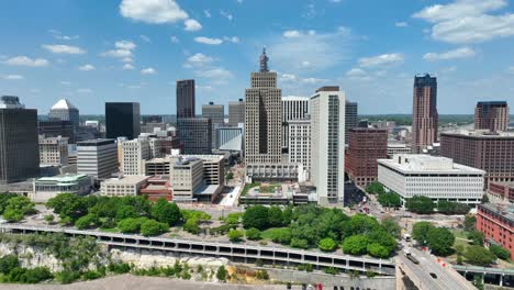 Saint-Paul,-Minnesota-downtown-skyline-on-beautiful-summer-day