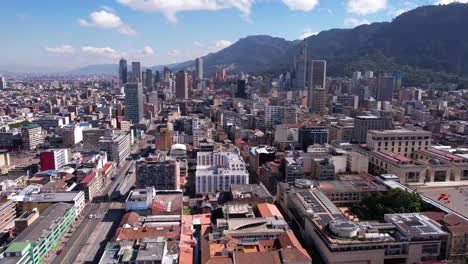 centro de bogota colombia paisaje urbano horizonte, vista aérea de edificios y calles