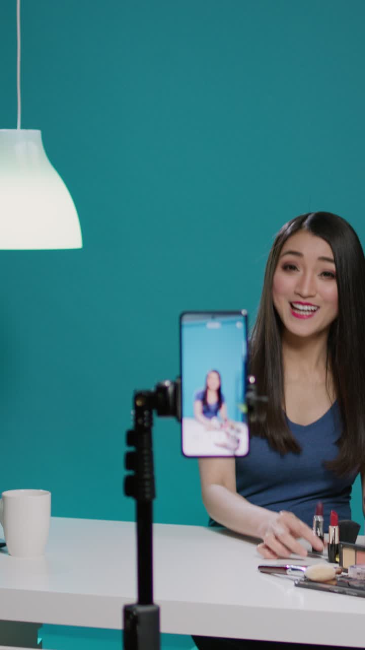 Woman doing a makeup tutorial