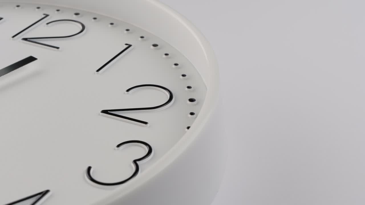 White clock arrows fast rotation