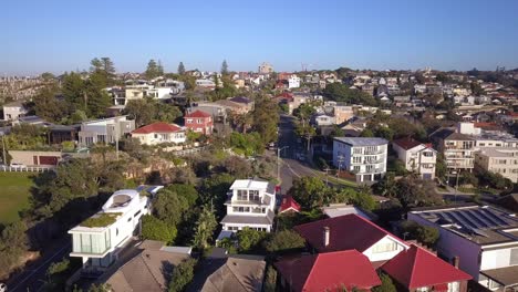 aerial view of residential houses at spring