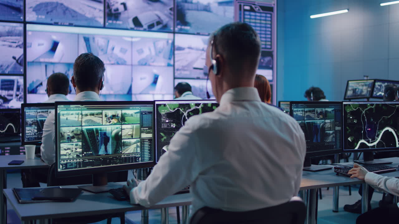 sala de control de vigilancia de seguridad