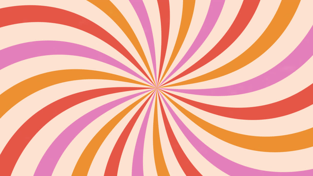 Animazione Rotante con Motivo a Spirale Psichedelica Colorata