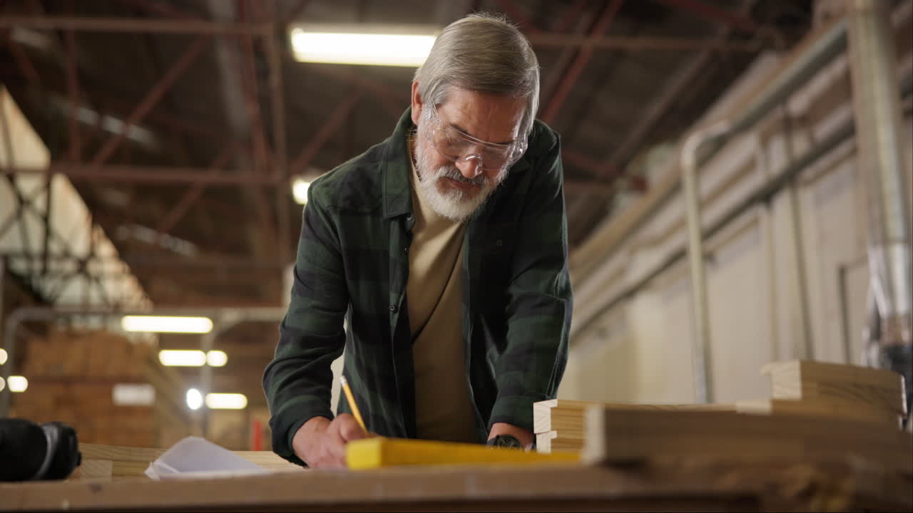 A carpenter working on a woodworking project