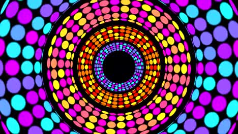 Retro-Kreise-Disco-Tanz-Video-Hintergrund