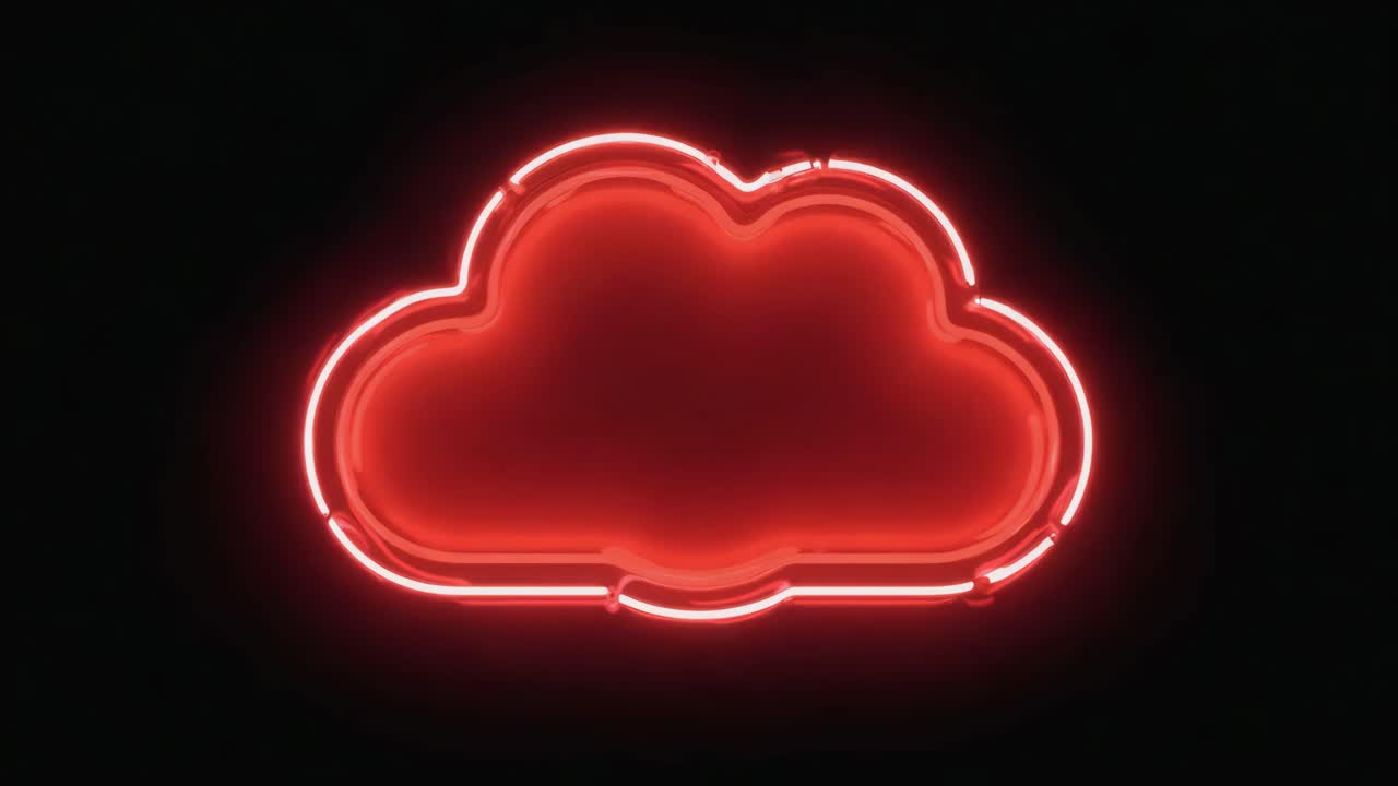 Red neon cloud sign