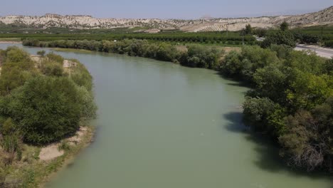 riverside habitat drone view