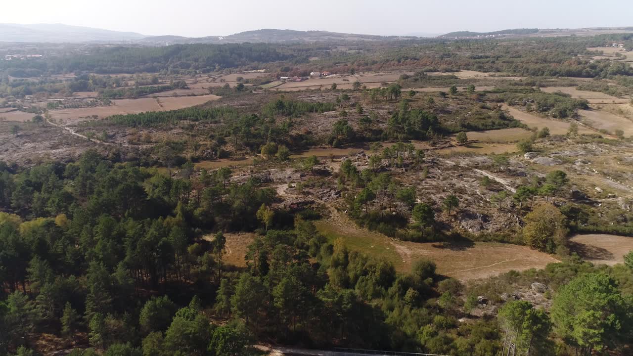 낮은 수위 의 저수지 의 공중 촬영