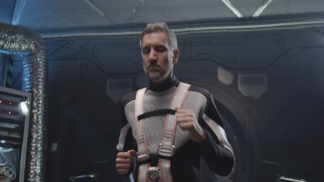 astronaut preparing for mission