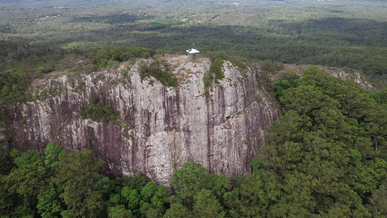 Drone Shot Of Mount Tinbeerwah Lookout In Queensland, Australia