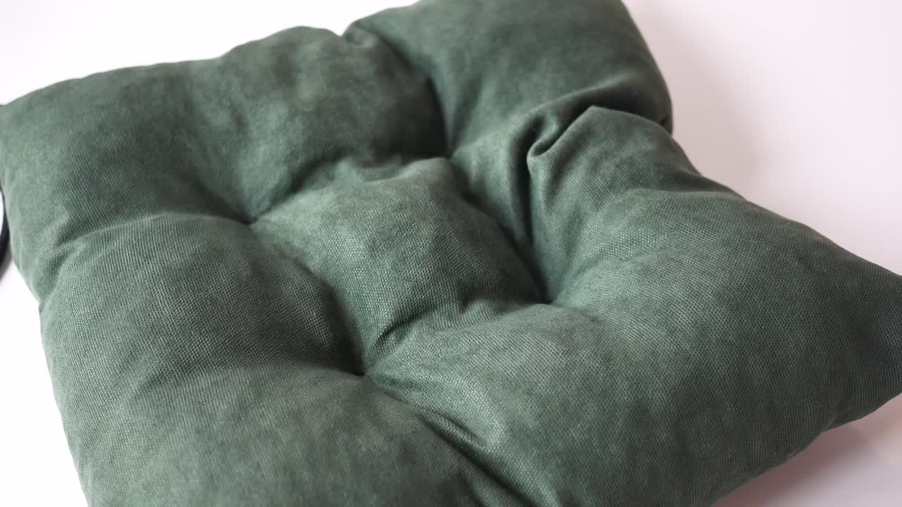 녹색 사각형 좌석 베개