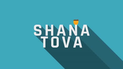 rosh hashanah holiday greeting animation with honey jar icon and english text