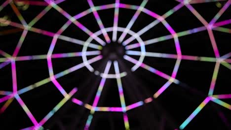 la rueda de ferris borrosa por la noche