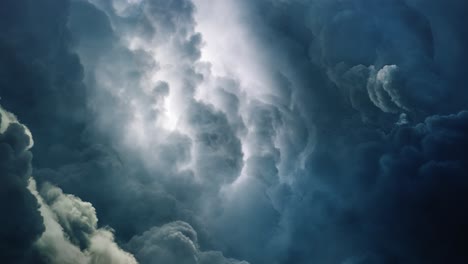 thunderstorm with lightning in the sky with dark clouds