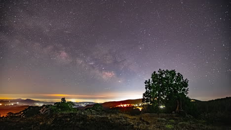 Timelapse-shot-of-constellation-Cygnus-movement-in-milky-way-galaxy-visible-in