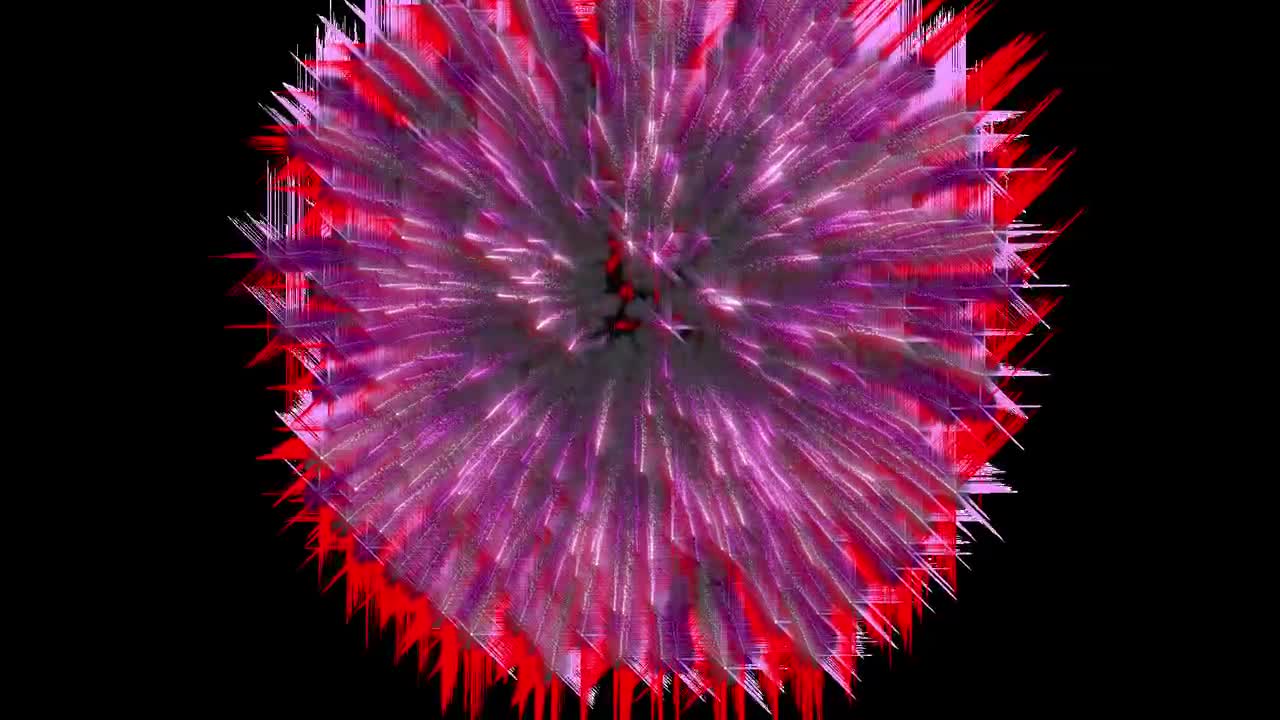 Fireworks Explosion on transparent background with alpha channel