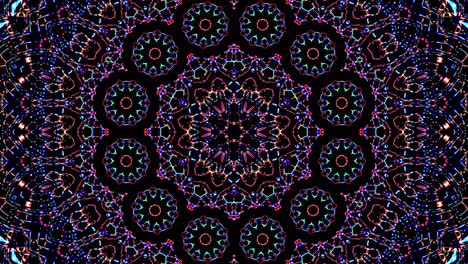 piękny abstrakcyjny kaleidoskop, który świeci, promieniejące światło, które reguluje subtelne ruchy