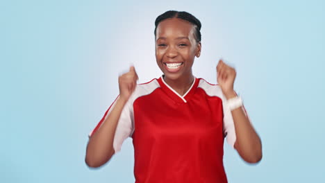 dance, thumbs up and face of woman athlete