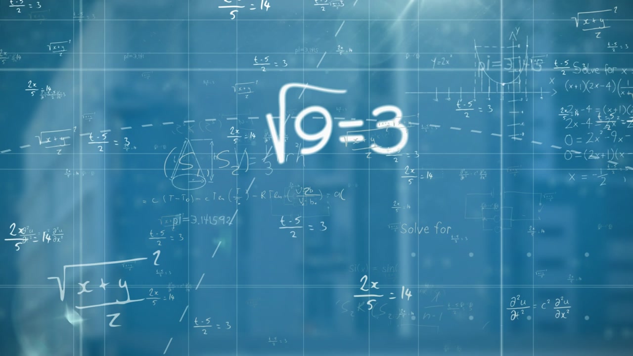 At start grid overlaying formulas drifting symbols materializing globe rotating diagrams emerging