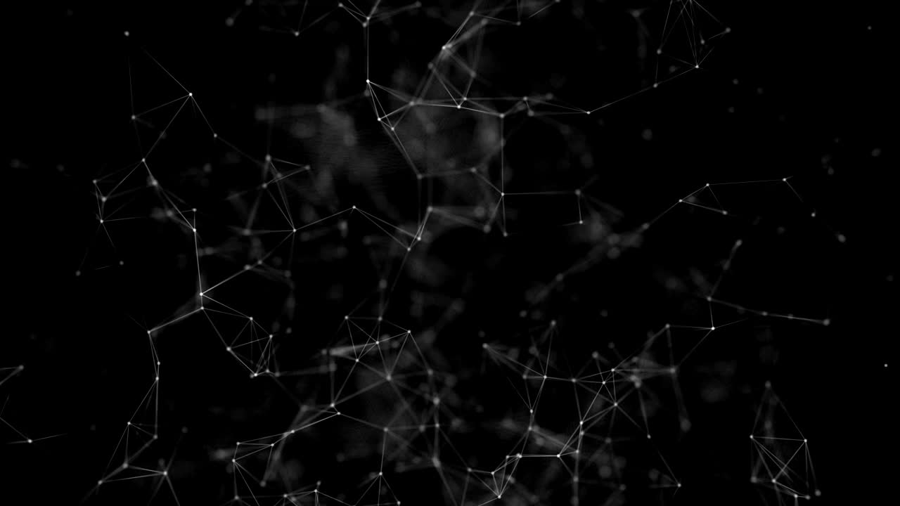 líneas y puntos conectados, bucle poligonal de comunicación digital.