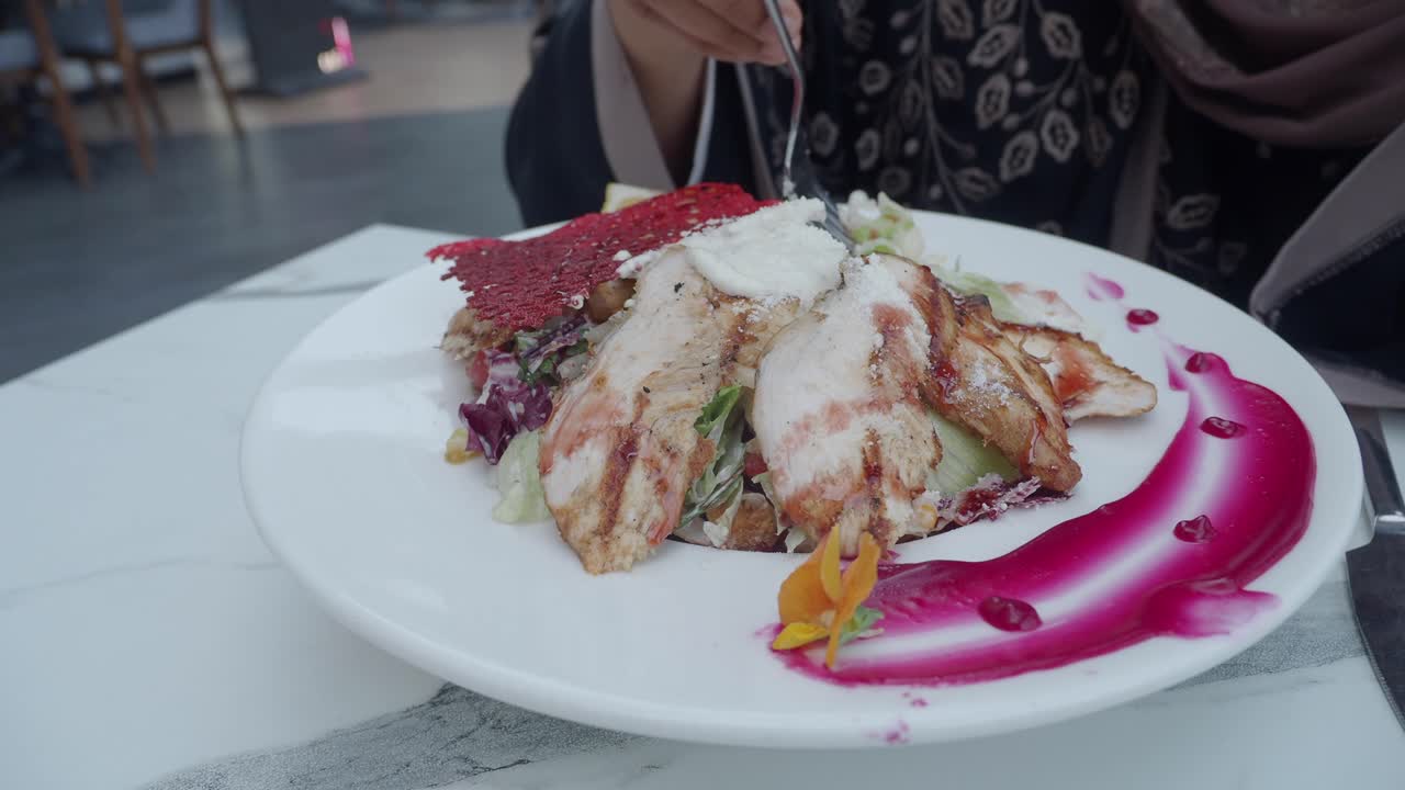 Chicken salad on a plate