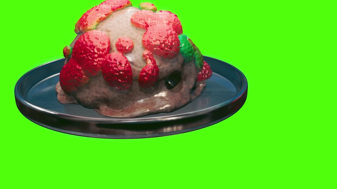 페트리 접시의 유기적인 번식 세포의 녹색 화면 애니메이션은 알려지지 않은 유형의 바이러스 또는 박테리아에 감염되어 표면 전체에 활기찬 색상을 퍼뜨립니다.