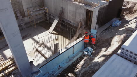 Construction Site with Workers