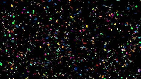 4k falling multicolored confetti strong