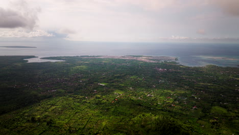 Lush-Tropical-Coastline-And-Seascape-In-Banyuwedang,-Bali,-Indonesia